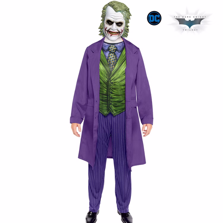 Joker Kostüm Arthur Fleck mit Maske mit grünen Haaren für Herren M-XL Halloween Joker Kostüm Arthur Fleck mit Maske mit grünen Haaren für Herren M-XL Halloween