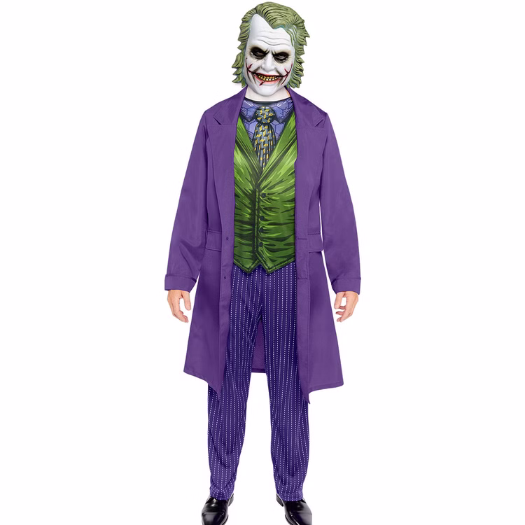 Joker Kostüm Arthur Fleck mit Maske mit grünen Haaren für Herren M-XL Halloween Joker Kostüm Arthur Fleck mit Maske mit grünen Haaren für Herren M-XL Halloween
