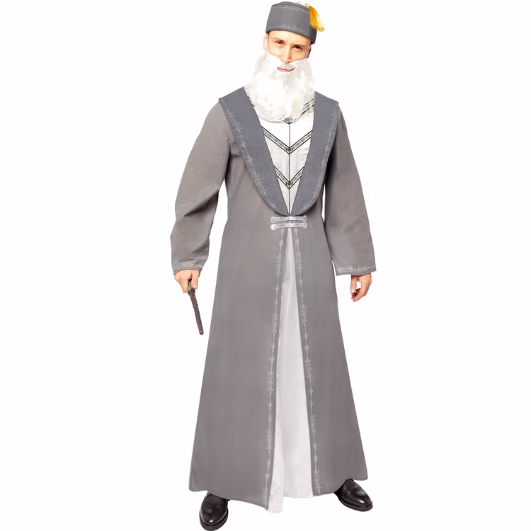 Dumbledore Kostüm Harry Potters Schulleiter für Herren Gr. M-XL grau Fasching Karneval Mottoparty Paar- und Gruppenkostüm Lizenzkostüm Dumbledore Kostüm Harry Potters Schulleiter für Herren Gr. M-XL grau Fasching Karneval Mottoparty Paar- und Gruppenkostüm Lizenzkostüm