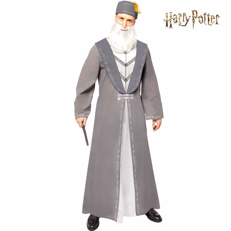 Dumbledore Kostüm Harry Potters Schulleiter für Herren Gr. M-XL grau Fasching Karneval Mottoparty Paar- und Gruppenkostüm Lizenzkostüm Dumbledore Kostüm Harry Potters Schulleiter für Herren Gr. M-XL grau Fasching Karneval Mottoparty Paar- und Gruppenkostüm Lizenzkostüm