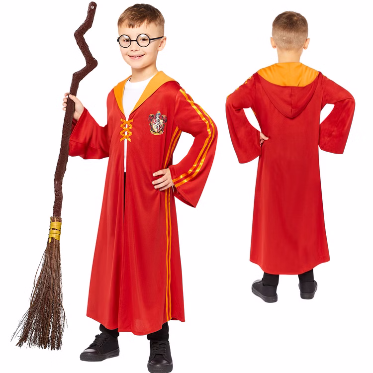 Harry Potter Kostüm Quidditch Umhang Gryffindor für Kinder 4-10 Jahre rot-gold Fasching Karneval Mottoparty Familienkostüm Harry Potter Kostüm Quidditch Umhang Gryffindor für Kinder 4-10 Jahre rot-gold Fasching Karneval Mottoparty Familienkostüm