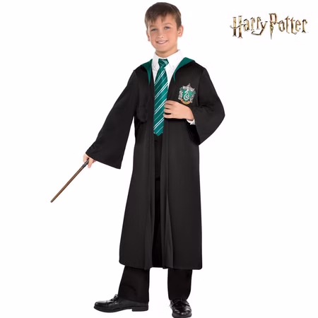 Slytherin Kostüm Malfoy aus Harry Potter Umhang grün für Kinder