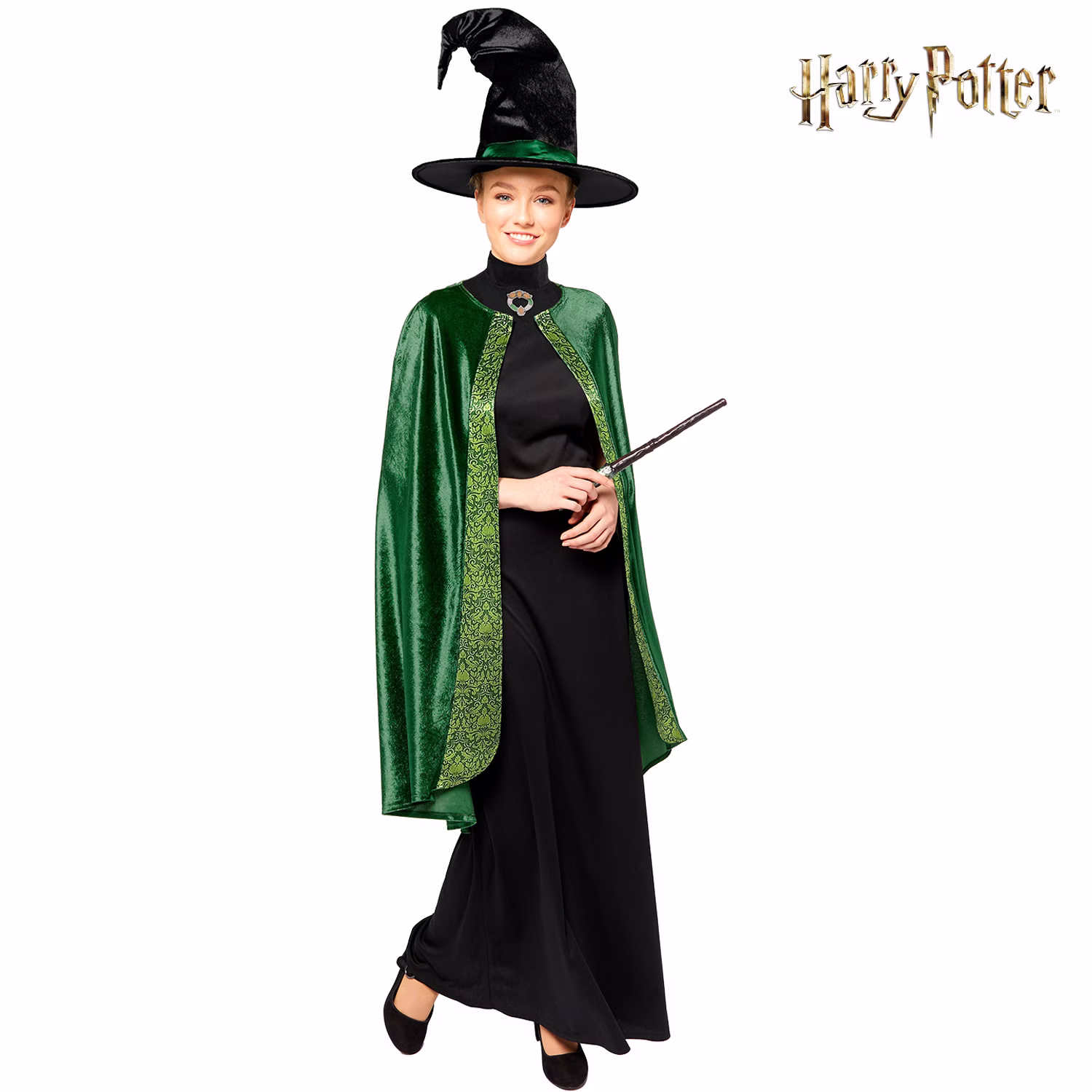 Harry Potter Kostüm Professorin McGonagall für Damen Gr. S-XL grün Hexe Zauberin Lizenzkostüm Fasching Karneval Mottoparty Paar- und Gruppenkostüm Harry Potter Kostüm Professorin McGonagall für Damen Gr. S-XL grün Hexe Zauberin Lizenzkostüm Fasching Karneval Mottoparty Paar- und Gruppenkostüm