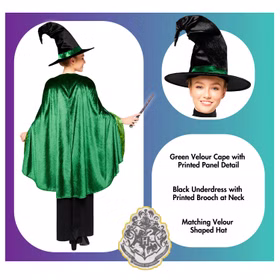 Harry Potter Kostüm Professorin McGonagall für Damen Gr. S-XL grün Hexe Zauberin Lizenzkostüm Fasching Karneval Mottoparty Paar- und Gruppenkostüm Harry Potter Kostüm Professorin McGonagall für Damen Gr. S-XL grün Hexe Zauberin Lizenzkostüm Fasching Karneval Mottoparty Paar- und Gruppenkostüm