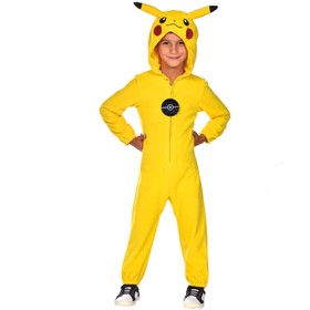 Pokemon Kostüm Pikachu für Kinder 3-10 Jahre gelb Tier Fasching Karneval Mottoparty Lizenzkostüm Manga Comic Serie Kinderfasching