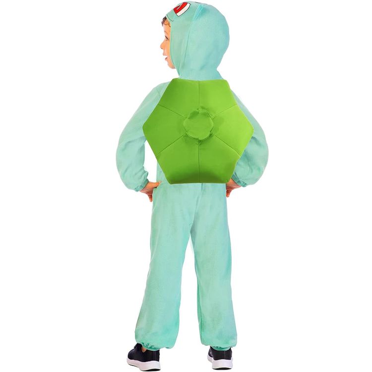 Pokemon Kostüm Bisasam für Kinder 3-10 Jahre grün Tier Fasching Karneval Mottoparty Lizenzkostüm Manga Comic Serie Kinderfasching