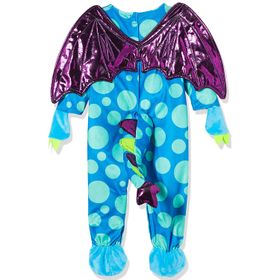 Drachen Kostüm Kleiner Drache Finn für Kleinkinder Gr. 1-3 Jahre blau Tier Tierkostüm Fasching Karneval Mottoparty Kinderfasching