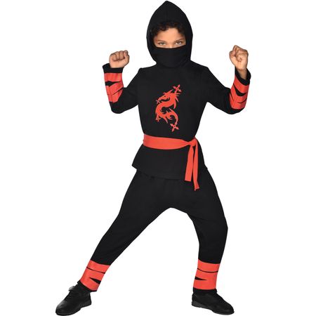 Ninja Kostüm Roter Ninja Drache für Kinder