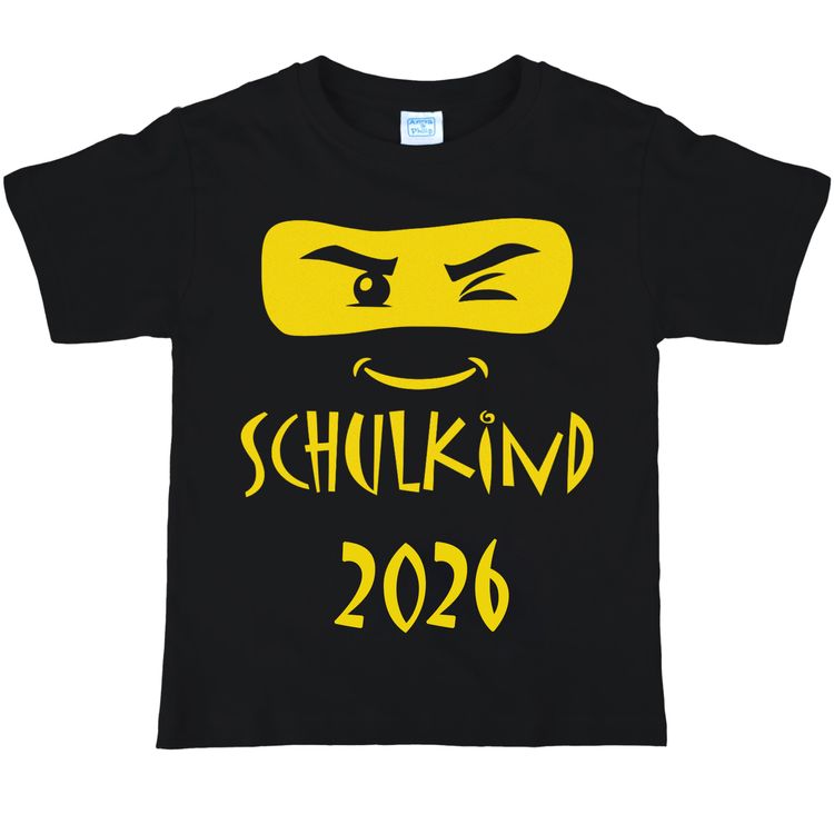 Schulkind T-Shirt ABC-Schütze 2025 von Vorne