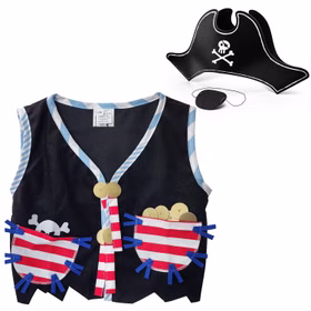 Piraten Kostüm Piratenweste mit Totenkopf-Motiv Hut & Augenklappe für Kinder 3-6 Jahre Seeräuber Fasching Karneval Mottoparty Kindergeburtstag Piraten Kostüm Piratenweste mit Totenkopf-Motiv Hut & Augenklappe für Kinder 3-6 Jahre Seeräuber Fasching Karneval Mottoparty Kindergeburtstag