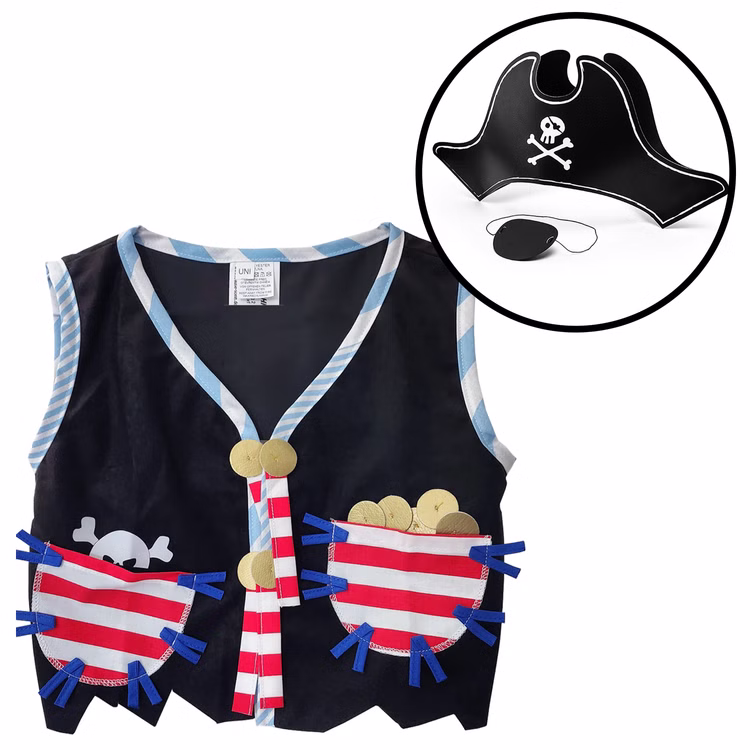 Piraten Kostüm Piratenweste mit Totenkopf-Motiv Hut & Augenklappe für Kinder 3-6 Jahre Seeräuber Fasching Karneval Mottoparty Kindergeburtstag Piraten Kostüm Piratenweste mit Totenkopf-Motiv Hut & Augenklappe für Kinder 3-6 Jahre Seeräuber Fasching Karneval Mottoparty Kindergeburtstag