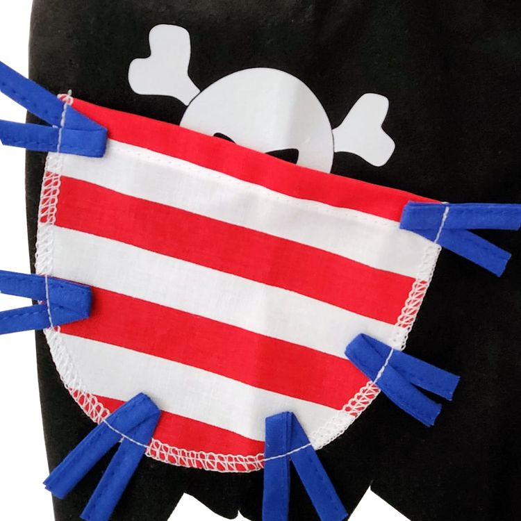 Piraten Kostüm Piratenweste mit Totenkopf-Motiv Hut & Augenklappe für Kinder 3-6 Jahre Seeräuber Fasching Karneval Mottoparty Kindergeburtstag