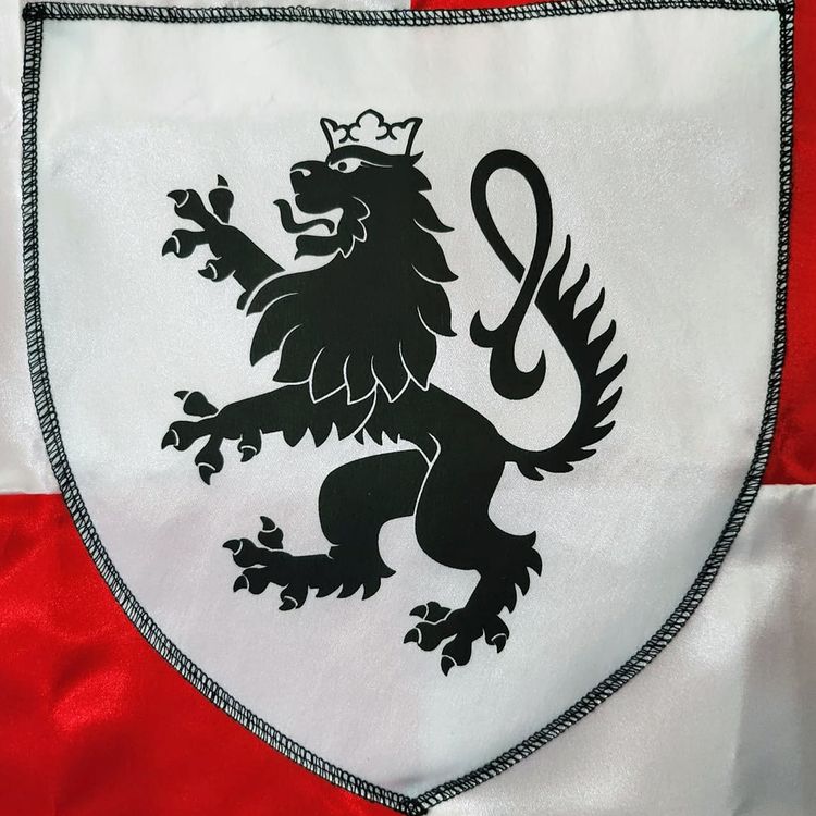 Ritter Kostüm Tapferer Ritter Leo Löwenherz für Kinder rot-weiß Ritter-Umhang Ritter-Rüstung Ritterfest Mittelalterfest Ritterturnier Rollenspiel Fasching Karneval Mottoparty Kindergeburtstag Kinderfasching