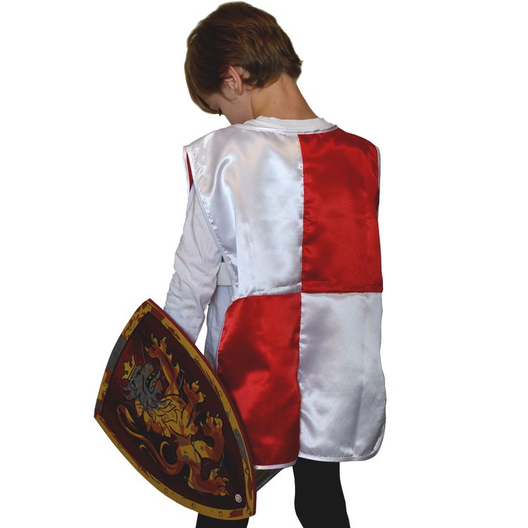 Ritter Kostüm Tapferer Ritter Leo Löwenherz für Kinder rot-weiß Ritter-Umhang Ritter-Rüstung Ritterfest Mittelalterfest Ritterturnier Rollenspiel Fasching Karneval Mottoparty Kindergeburtstag Kinderfasching