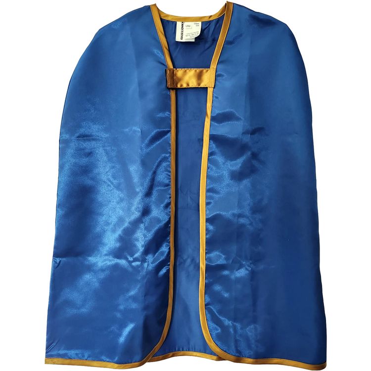 Ritter Kostüm Königs-Umhang blau 77 cm lang mit Löwen-Emblem für Kinder Ritter-Umhang Ritterfest Mittelalterfest Ritterturnier Rollenspiel Fasching Karneval Mottoparty Kindergeburtstag Kinderfasching