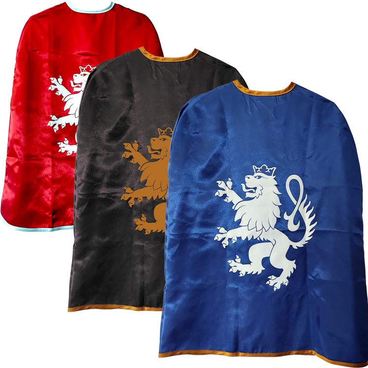 Ritter Kostüm Königs-Umhang rot 77 cm lang mit Löwen-Emblem für Kinder Ritter Kostüm Königs-Umhang rot 77 cm lang mit Löwen-Emblem für Kinder Ritter-Umhang Ritterfest Mittelalterfest Ritterturnier Rollenspiel Fasching Karneval Mottoparty Kindergeburtstag Kinderfasching