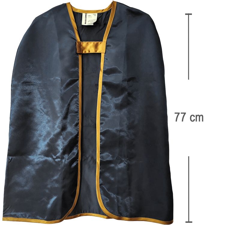 Ritter Kostüm Schwarzer Ritter Umhang 77 cm mit goldenem Löwen-Emblem für Kinder Ritter Kostüm Schwarzer Ritter Umhang 77 cm mit goldenem Löwen-Emblem für Kinder Ritter-Umhang Ritterfest Mittelalterfest Ritterturnier Rollenspiel Fasching Karneval Mottoparty Kindergeburtstag Kinderfasching