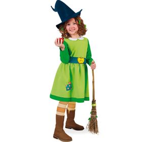 Petronella Apfelmus Kostüm Apfelhexe für Kinder Gr. 104-140 Kleid grün Lizenzkostüm Hexe Hexenkleid Hexenkostüm Fasching Karneval Mottoparty Kinderfasching Halloween