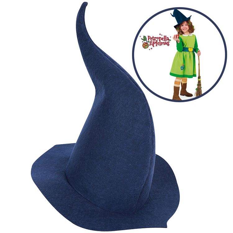 Hexenhut blau Petronella Apfelmus KW 56 cm für Kinder Kostüm-Zubehör Lizenzkostüm Hexen-Hut Hexe Fasching Karneval Mottoparty Kinderfasching Halloween