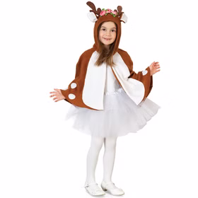 Reh Kostüm Rehkitz Fanny mit Blumengeweih für Kinder Gr. 98-116 braun Tier Cape Tierkostüm Umhang Fasching Karneval Mottoparty Kinderfasching Reh Kostüm Rehkitz Fanny mit Blumengeweih für Kinder Gr. 98-116 braun Tier Cape Tierkostüm Umhang Fasching Karneval Mottoparty Kinderfasching