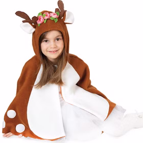 Reh Kostüm Rehkitz Fanny mit Blumengeweih für Kinder Gr. 98-116 braun Tier Cape Tierkostüm Umhang Fasching Karneval Mottoparty Kinderfasching Reh Kostüm Rehkitz Fanny mit Blumengeweih für Kinder Gr. 98-116 braun Tier Cape Tierkostüm Umhang Fasching Karneval Mottoparty Kinderfasching