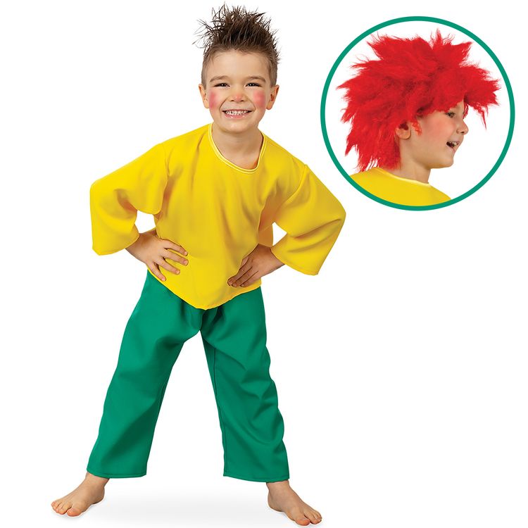 Kobold Kostüm Kleiner Frecher Kobold mit Perücke für Kinder Kobold Kostüm Kleiner Frecher Kobold mit Perücke für Kinder Gr. 104-128 Fasching Karneval Mottoparty Kinderfasching