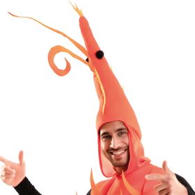 Shrimp Kostüm Garnele Gustav für Herren Gr. M/L orange Tier Tierkostüm Fasching Karneval Mottoparty Spaßkostüm