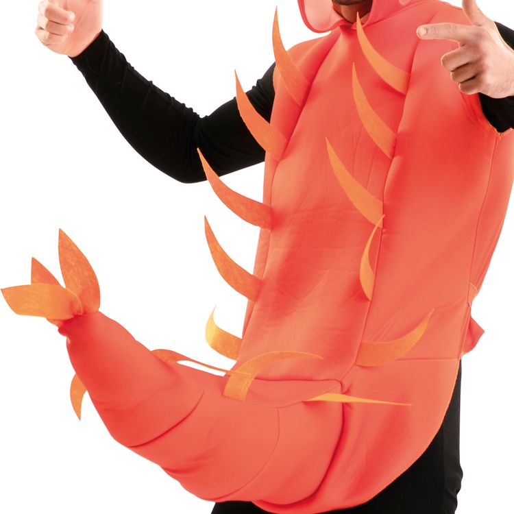 Shrimp Kostüm Garnele Gustav für Herren Gr. M/L orange Tier Tierkostüm Fasching Karneval Mottoparty Spaßkostüm
