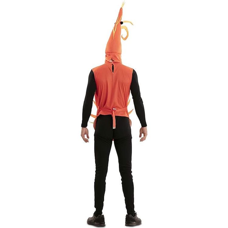 Shrimp Kostüm Garnele Gustav für Herren Gr. M/L orange Tier Tierkostüm Fasching Karneval Mottoparty Spaßkostüm