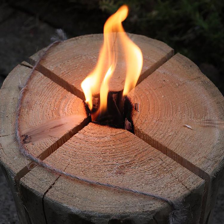 8x Schwedenfeuer 47 x 18 cm naturbelassenes Holz 120 min Brenndauer Outdoor 8 Stück Naturholz Garten Grillen Sommerparty