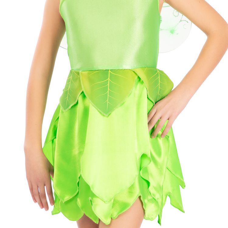 Fee Kostüm Magische Tinkerbell mit Flügeln für Kinder Fee Kostüm Magische Tinkerbell mit Flügeln für Kinder 3-12 Jahre grün Elfe Märchen Fantasy Fasching Karneval Mottoparty Kinderfasching Kindergeburtstag Familienkostüm