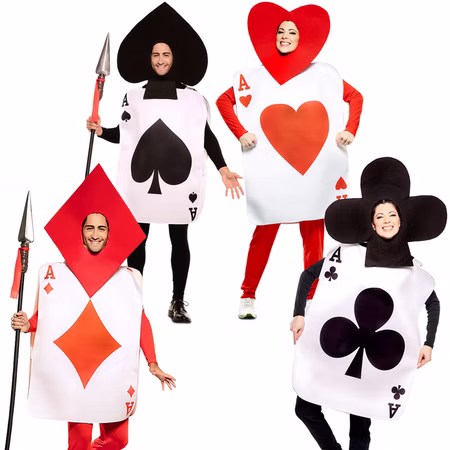 Spielkarten Kostüm Ass Kartenblatt für Erwachsene Gr. M/L rot schwarz Fasching Karneval Mottoparty Paarkostüm Gruppenkostüm Spielkarten Kostüm Ass Kartenblatt für Erwachsene Gr. M/L rot schwarz Fasching Karneval Mottoparty Paarkostüm Gruppenkostüm