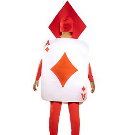 Spielkarten Kostüm Ass Kartenblatt für Erwachsene Gr. M/L rot schwarz Fasching Karneval Mottoparty Paarkostüm Gruppenkostüm 