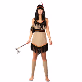 Indianerin Kostüm Tallulah mit Federschmuck für Damen Gr. M/L braun Kleid Ureinwohner Amerika Fasching Karneval Mottoparty Paarkostüm Gruppenkostüm Indianerin Kostüm Tallulah mit Federschmuck für Damen Gr. M/L braun Kleid Ureinwohner Amerika Fasching Karneval Mottoparty Paarkostüm Gruppenkostüm