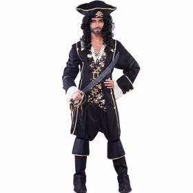 Piraten Kostüm Seeräuber Kapitän Black Flint Deluxe für Herren Fasching Karneval Mottoparty Piraten Kostüm Seeräuber Kapitän Black Flint Deluxe für Herren Fasching Karneval Mottoparty