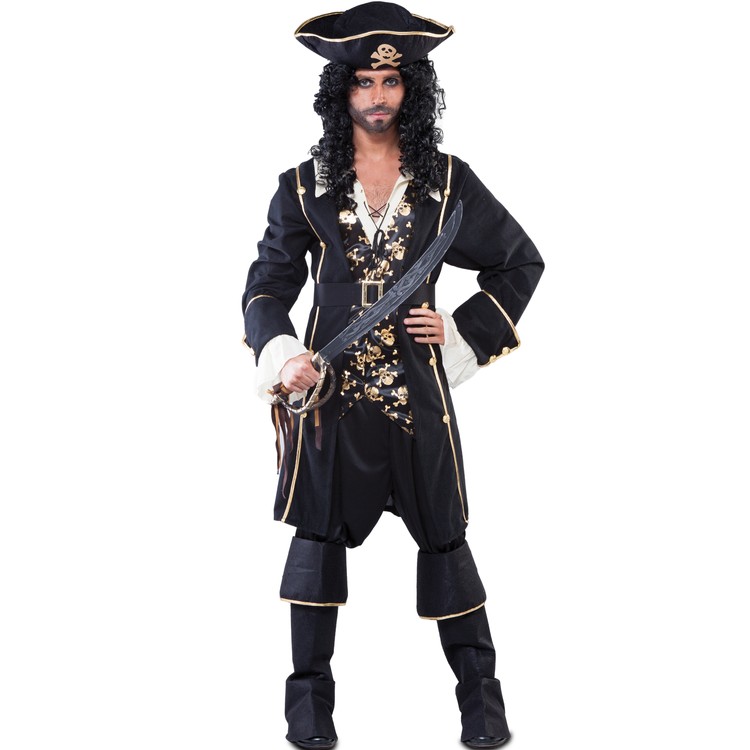 Piraten Kostüm Seeräuber Kapitän Black Flint Deluxe für Herren Fasching Karneval Mottoparty 