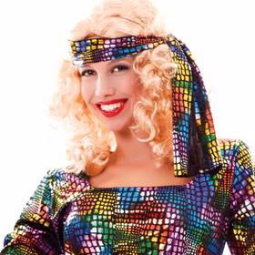 70er Jahre Kostüm Disco Woman Nicole für Damen Gr. M/L Kleid bunt Retro Fasching Karnval Mottoparty Schlagermove 70er Jahre Kostüm Disco Woman Nicole für Damen Gr. M/L Kleid bunt Retro Fasching Karnval Mottoparty Schlagermove