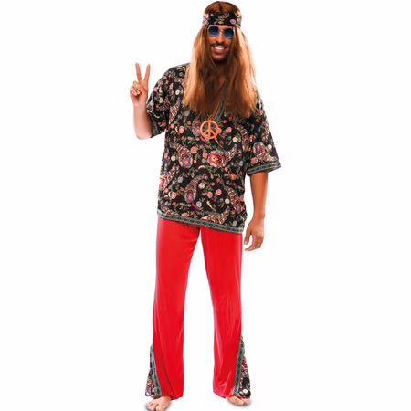 Hippie Kostüm Torsten 70er Jahre Retro für Herren Gr. M/L bunt Fasching Karneval Mottoparty Paarkostüm Gruppenkostüm Schlagermove Hippie Kostüm Torsten 70er Jahre Retro für Herren Gr. M/L bunt Fasching Karneval Mottoparty Paarkostüm Gruppenkostüm Schlagermove