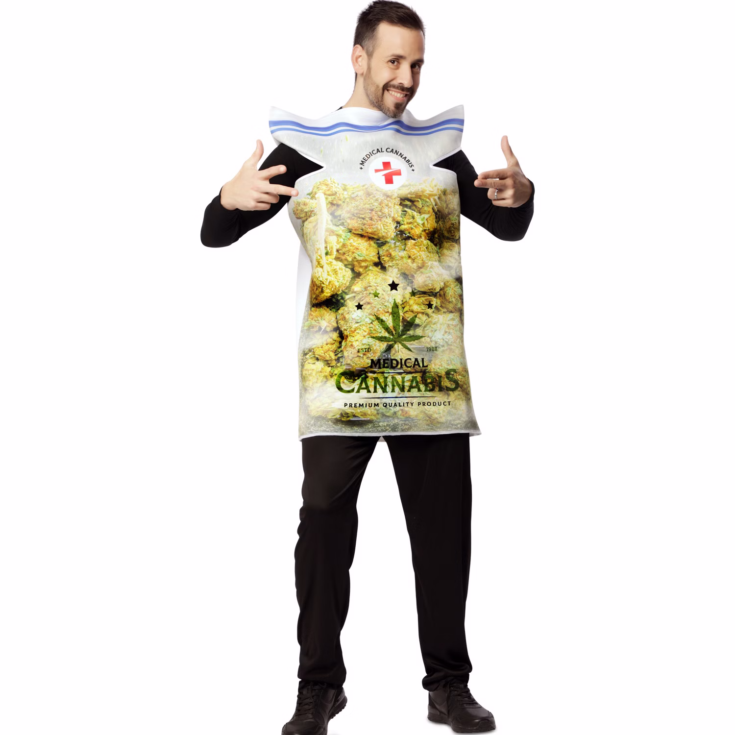 Cannabis Kostüm Medizinisches Hanf für Erwachsene Gr. M/L Unisex Fasching Karneval Mottoparty Paarkostüm Gruppenkostüm Kiffen Cannabis Kostüm Medizinisches Hanf für Erwachsene Gr. M/L Unisex Fasching Karneval Mottoparty Paarkostüm Gruppenkostüm Kiffen