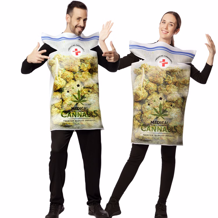Cannabis Kostüm Medizinisches Hanf für Erwachsene Gr. M/L Unisex Fasching Karneval Mottoparty Paarkostüm Gruppenkostüm Kiffen Cannabis Kostüm Medizinisches Hanf für Erwachsene Gr. M/L Unisex Fasching Karneval Mottoparty Paarkostüm Gruppenkostüm Kiffen