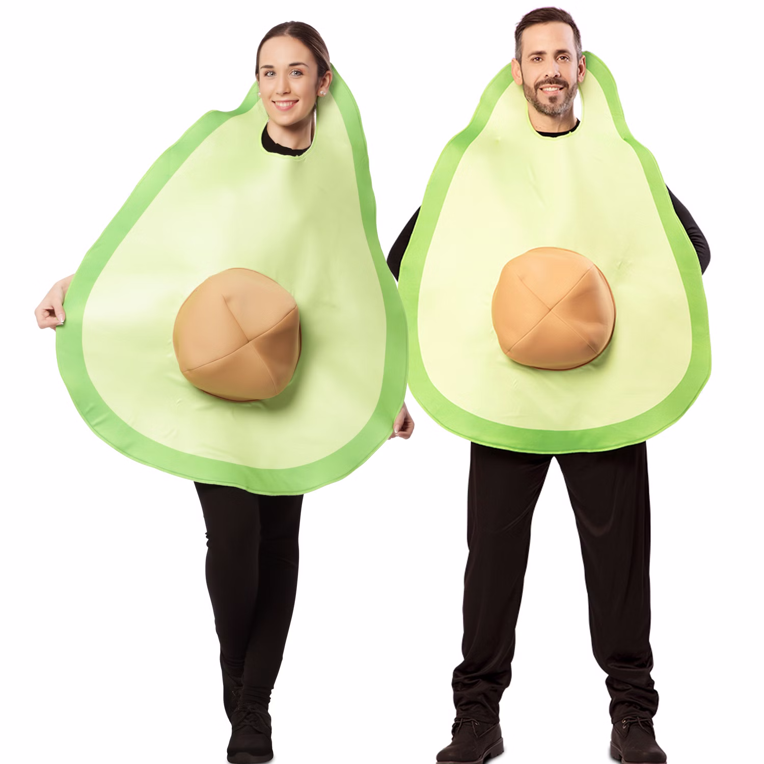 Avocado Kostüm grüne Beere mit Avocadokern für Erwachsene Gr. M/L grün Lebensmittel Fasching Karneval Mottoparty witziges Spaßkostüm Paarkostüm Gruppenkostüm