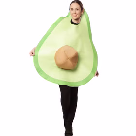 Avocado Kostüm grüne Beere mit Avocadokern für Erwachsene Gr. M/L grün Lebensmittel Fasching Karneval Mottoparty witziges Spaßkostüm Paarkostüm Gruppenkostüm