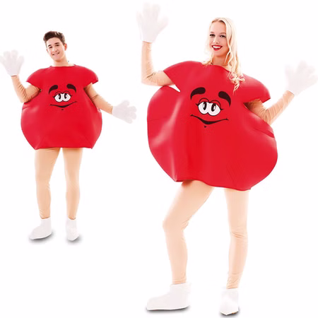 Rote Schokolinse Kostüm Sweet Candy für Erwachsene Gr. M/L rot Fasching Karneval Mottoparty Unisex-Kostüm Paarkostüm Gruppenkostüm Lebensmittel Süßigkeit Rote Schokolinse Kostüm Sweet Candy für Erwachsene Gr. M/L rot Fasching Karneval Mottoparty Unisex-Kostüm Paarkostüm Gruppenkostüm Lebensmittel Süßigkeit
