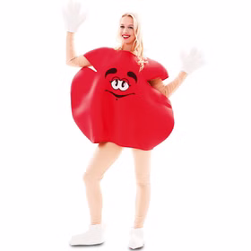 Rote Schokolinse Kostüm Sweet Candy für Erwachsene Gr. M/L rot Fasching Karneval Mottoparty Unisex-Kostüm Paarkostüm Gruppenkostüm Lebensmittel Süßigkeit Rote Schokolinse Kostüm Sweet Candy für Erwachsene Gr. M/L rot Fasching Karneval Mottoparty Unisex-Kostüm Paarkostüm Gruppenkostüm Lebensmittel Süßigkeit