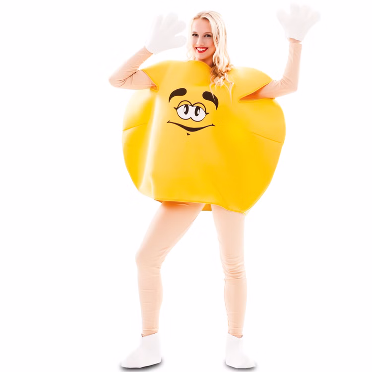 Gelbe Schokolinse Kostüm Sweet Candy für Erwachsene Gr. M/L rot Fasching Karneval Mottoparty Unisex-Kostüm Paarkostüm Gruppenkostüm Lebensmittel Süßigkeit Gelbe Schokolinse Kostüm Sweet Candy für Erwachsene Gr. M/L rot Fasching Karneval Mottoparty Unisex-Kostüm Paarkostüm Gruppenkostüm Lebensmittel Süßigkeit