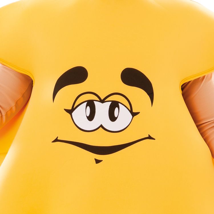 Gelbe Schokolinse Kostüm Sweet Candy für Erwachsene Gr. M/L rot Fasching Karneval Mottoparty Unisex-Kostüm Paarkostüm Gruppenkostüm Lebensmittel Süßigkeit