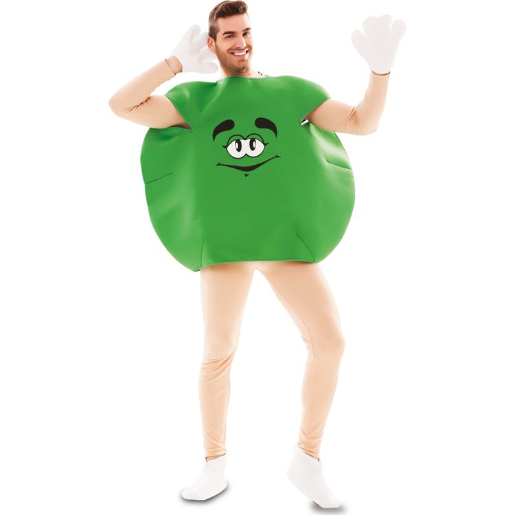 Grüne Schokolinse Kostüm Sweet Candy für Erwachsene Grüne Schokolinse Kostüm Sweet Candy für Erwachsene Gr. M/L rot Fasching Karneval Mottoparty Unisex-Kostüm Paarkostüm Gruppenkostüm Lebensmittel Süßigkeit