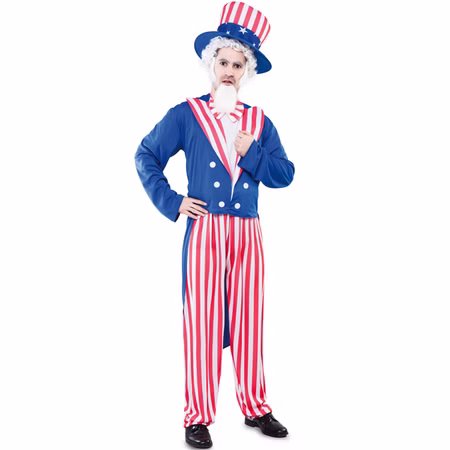 Onkel Sam Kostüm Mr. National USA für Herren Gr. M/L rot laut Amerika Historisch Fasching Karneval Mottoparty Onkel Sam Kostüm Mr. National USA für Herren Gr. M/L rot laut Amerika Historisch Fasching Karneval Mottoparty