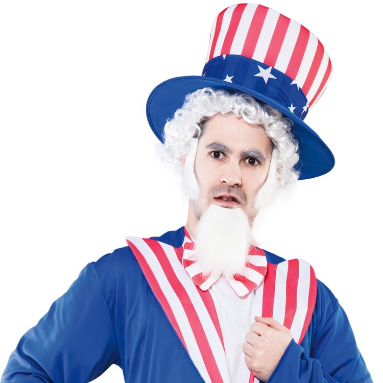Onkel Sam Kostüm Mr. National USA für Herren Gr. M/L rot laut Amerika Historisch Fasching Karneval Mottoparty 