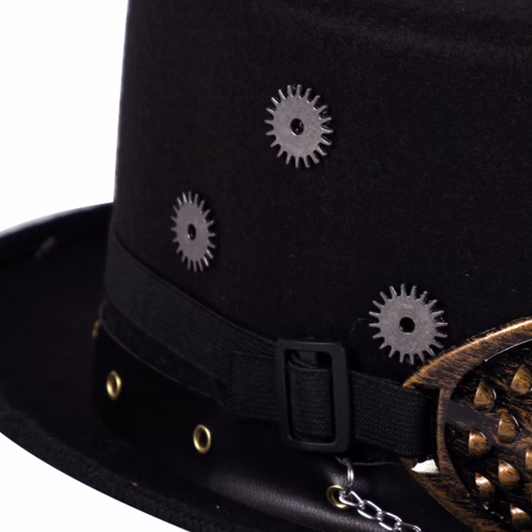 Steampunk Zylinder schwarz mit Brille für Erwachsene Kostüm-Zubehör Hut Fasching Karneval Mottoparty Accessoire Gothic Steampunk Zylinder schwarz mit Brille für Erwachsene Kostüm-Zubehör Hut Fasching Karneval Mottoparty Accessoire Gothic